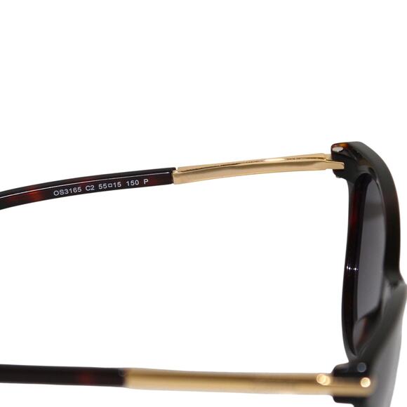 Osse Brown Gold Hardware Cateye Sunglasses
